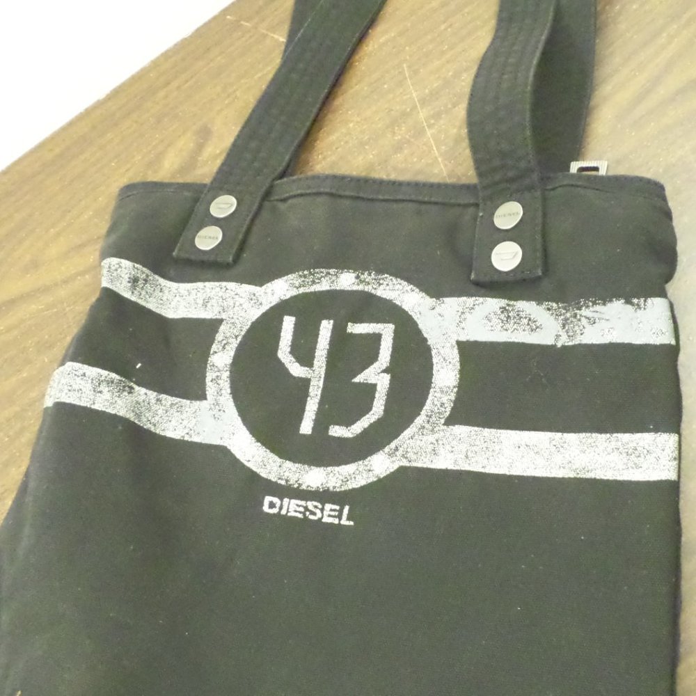 Diesel Black Tote with White Graphic '43'